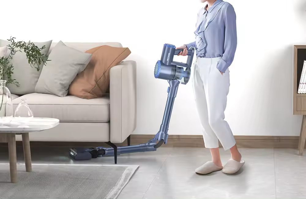PrettyCare-aspiradora inalámbrica W400, aspirador de pie automático, Varita flexible de 180 °, palo ligero 6 en 1, potente con 25kPa - details 4