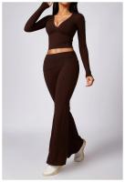 Traje deportivo cansado, prenda versátil de manga larga, secado rápido, pantalones acampados para yoga, correr, Fiess, ropa exterior - details 6
