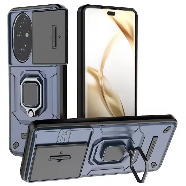 Funda para Honor 200 Pro 5G con lente de PC + TPU y soporte - 1