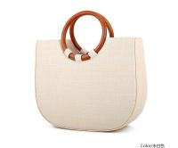 Bolso tejido redondo Pa Half Japan Southeast Asian City Leisure Resort Beach - details 0