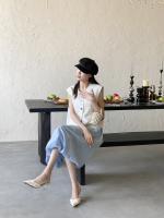 Diseño francés sentido nicho vestido negro tacones altos mujer stiletto estilo de hadas sandalias puntiagudas falda femenina - details 10
