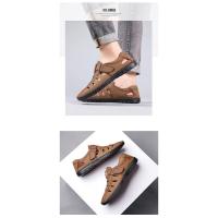 Sandalias de verano para hombre, zapatos suaves de cuero, antideslizantes, Punta cerrada, transpirables, secado rápido - details 7