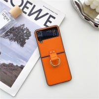 Funda de cuero PU con tapa para Samsung Z, carcasa de teléfono a prueba de golpes con hebilla de anillo Retro para Samsung Galaxy Z Flip 3 - details 5