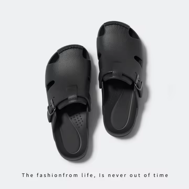 Baotou medias zapatillas hogar de verano para mujer sandalias de oficina ligeras, silenciosas y cómodas de fondo suave - 1