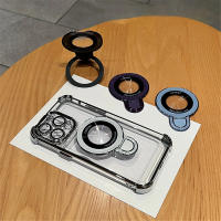 Soporte de Montaje de Choque Magnético Funda Clara Magsafe para iPhone 15, 16, 14, 13, 12, 11 Pro Max Fundas para Móviles de Plateado de Lujo - details 3