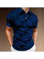Jersey POLO camisa botones color sólido mangas cortas moda retro commuter hombres mangas cortas. - details 5