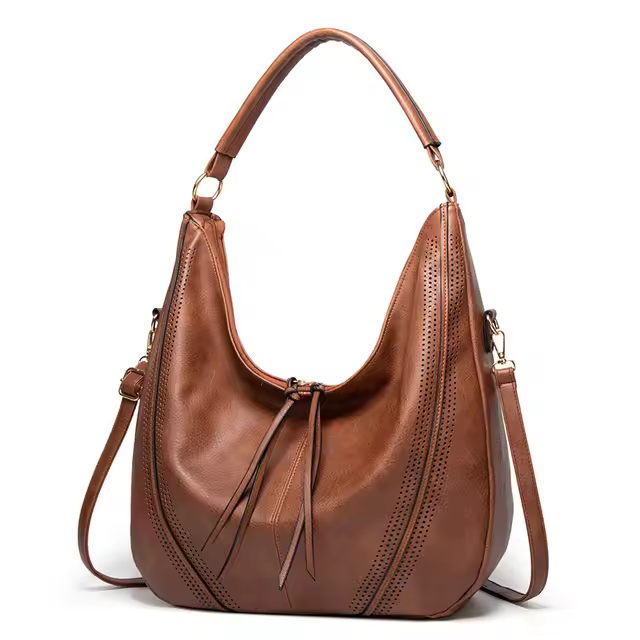 Bolsos de mano cruzados de alta calidad para mujer, bolsos de mano de lujo con borlas de cuero suave, bolsos de diseñador para mujer - 1