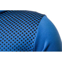 Conjunto deportivo informal para hombre con chaqueta de forro polar y pantalones con cierre de cremallera, estilo europeo y americano, color sólido, otoño invierno - details 8