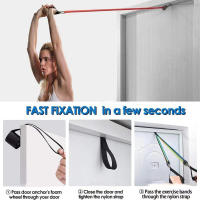 Juego de anclajes para puerta de entrenamiento en casa, asas de espuma, correas de tobillo, accesorios de gimnasio - details 0