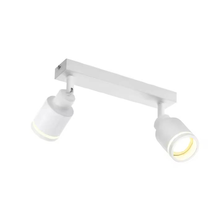 CBJKTX Foco de Techo Moderno 2 Bombillas Ajustables GU10 Lámpara de Techo de Metal - 1