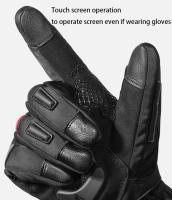 Guantes reflectantes para motocicleta, manoplas cálidas, impermeables, resistentes al viento, táctiles, para Invierno - details 8
