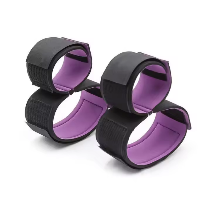 BDSM Sex Bondage Restraints Correa Esposas de muñeca a tobillo Kit de bondage sexual para cama Restricciones Tira de pierna suave ajustable para parejas adultas Juegos sexuales Juego de rol de esclavo - 1