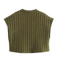 Chaleco corto de algodón para mujer, chaqueta Vintage con cuello redondo y bordado de flores, sin mangas, informal, 2023 - details 3