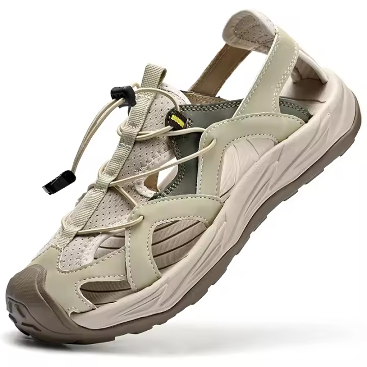 Sandalias de piel de vaca informales de gran tamaño, zapatos de playa de verano para hombres, sandalias deportivas al aire libre, sandalias de montañismo, zapatos creek - 1