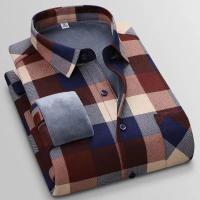 Nueva camisa 5XL para hombre, otoño e invierno, además de lana gruesa, cálida, de manga larga, sin planchar, a cuadros, informal, de negocios, ajustada, a la moda - details 6