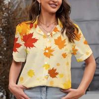 Camisa con botones delanteros para mujer, top de talla grande con un solo botón, moda de verano, Haruku Daily para mujer oficial, patrón Nw de - details 10