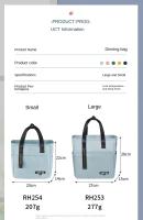 Fiambrera Bento con aislamiento para mujer, de gran capacidad bolsa térmica con cremallera para almacenamiento de alimentos, contenedor para viaje, Picnic - details 2