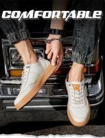 Xiaobai zapatos de hombre 2025 nueva superficie de cuero de verano deportes suela suave transpirable No. 1 zapatos de junta casual zapatos de cuero de los hombres. - details 1
