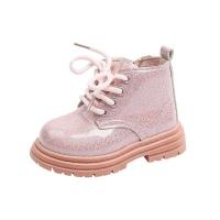 Kids Boots for Girl Fashion Korean Style Breathable Children Short Ankle Boots Non-slip Glitter Thick Bottom Girls Leather Boots - details 17