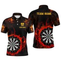 Camisetas con estampado 3D de dardos a la moda, camisetas informales de gran tamaño con nombre personalizado para hombre, uniformes de equipo deportivo - details 7