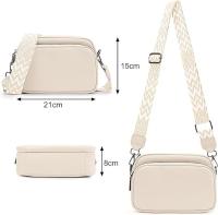 Bolsos cruzados para Mujer: bolsos de mano y bandoleras de cuero con Correa Ancha ajustable, Bolso Cruzado para Cámara para Mujeres, Niños, Viajes, - details 0