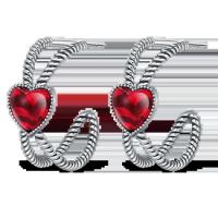 Pendientes de plata pura con forma de corazón rojo y rosa para mujer, joyería de moda para mujer, regalos del Día de San Valentín - details 9