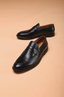 Mocasines de hombre, zapatos de cuero de un pedal de cuero genuino, primera capa de cuero de vaca de hombre - details 14
