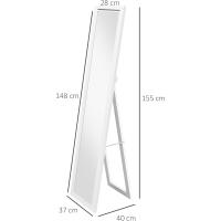 Cuerpo Entero 157x37 cm Espejo de Pie o de Pared con Marco de MDF y Soporte para Salón Dormitorio Roble - details 20