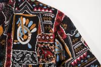 Camisa de lino de manga corta para hombre, camisa de flores de estilo étnico indio, novedad de verano, 2019 - details 49