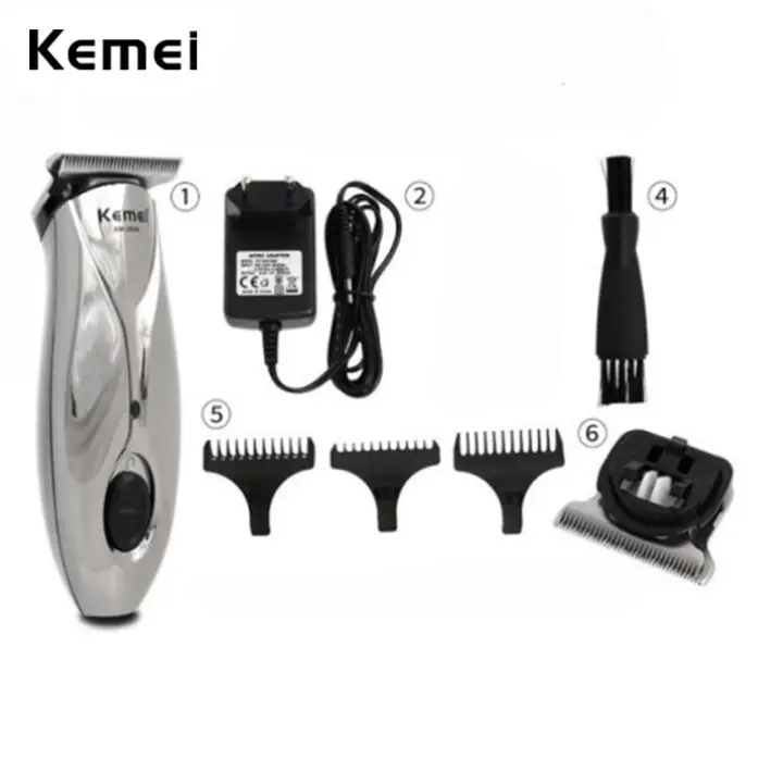 Kemei-cortadora de pelo eléctrica recargable para hombres, Mini recortadora de barba, inalámbrica, silenciosa, inteligente, máquina de corte de pelo para barbero - 1