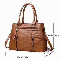 Bolso Cruzado de Estilo Vintage para Mujeres Bolso de Mano Desmontable de Multi capas con Cierre de Cremallera Disponible en Marrón Deep, Gris, Amarillo, Negro - details 0