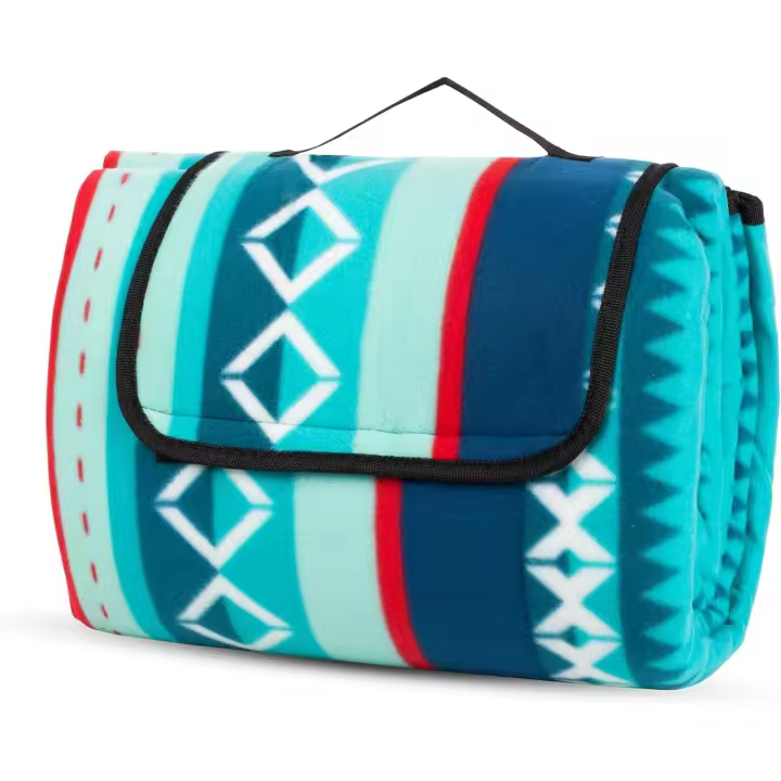 Foldable Picnic Blanket with Waterproof Backing 200x200cm Quick Dry Beach Mat Slip Resistant Beach Blanket Easy to Wash - 1