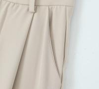 Conjunto de Dos Piezas para Mujer OUWU Chaleco Corto con Lazo y Pantalones Rectos de Cintura Alta con Cremallera Moda Urbana Chic - details 17