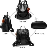 Mochila de Cuero de pu antirobo para Mujer, bolso de mano informal, bolso de viaje, bandolera - details 3