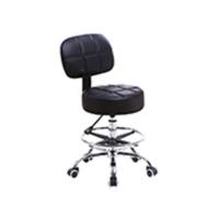 Taburete Giratorio de Cuero PU Ajuste de Altura Diseño Redondo Silla de Masaje para Trabajo Negro - details 8