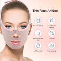 Cinturón de adelgazamiento Facial en V, vendajes para mejillas, banda de elevación reafirmante, Correa antiarrugas, estiramiento de línea en V, celulitis, doble mentón - details 6