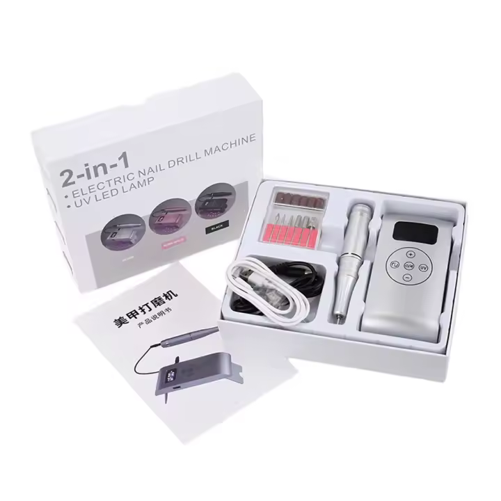 Máquina pulidora de uñas portátil 2 en 1, lámpara LED UV, secador de uñas, dispositivo de manicura de pulido - 1