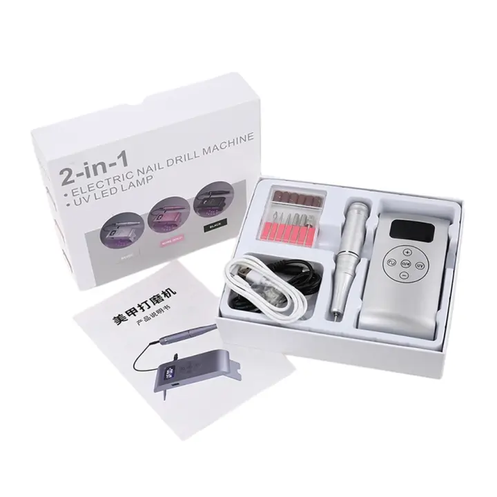 Máquina pulidora de uñas portátil 2 en 1, lámpara LED UV, secador de uñas, dispositivo de manicura de pulido - 1