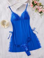Conjunto de camisón y braguita de diseño encantador con tirantes finos y cuello en V, ropa sexy para mujer - details 19
