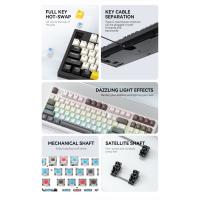 El macro del eje verde define el teclado del juego Teclado mecánico luminoso de colores mezclados - details 0