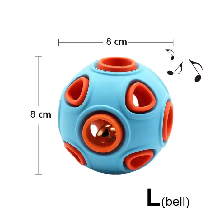 HOOPET-pelota interactiva para masticar para perro, juguete divertido para masticar, bolas de goma para comida, suministros para mascotas - 1