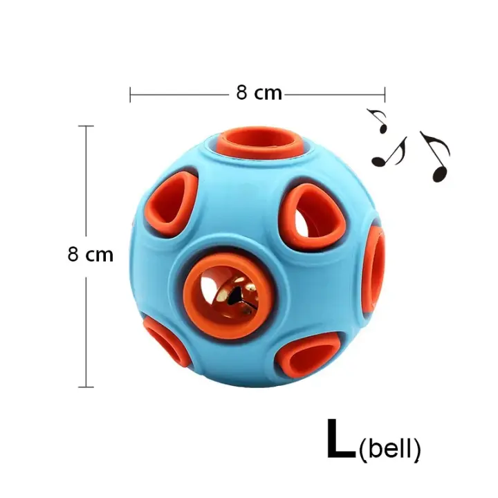 HOOPET-pelota interactiva para masticar para perro, juguete divertido para masticar, bolas de goma para comida, suministros para mascotas - 1