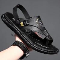 Zapatos de playa para hombre, verano 2025, con suela blanda, color liso, antideslizantes, a la moda, combinables y transpirables. - details 2