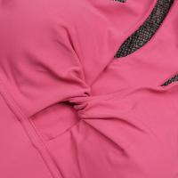 Top corto de nailon para Yoga para mujer, sujetador deportivo para gimnasio, almohadilla para el pecho, Top transpirable ajustado elástico extraíble, 6 colores - details 10