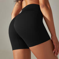 Hamidou-pantalones cortos deportivos de Yoga para mujer, mallas sin costuras para correr, ciclismo, cintura alta, entrenamiento, gimnasio, Verano - details 8