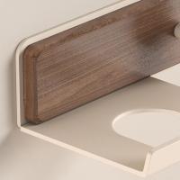 Soporte para secador de pelo de madera sin perforación, estante de almacenamiento para secador de pelo autoadhesivo impermeable, estante de baño de montaje en pared a prueba de herrumbre - details 11
