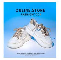 Zapatos deportivos de mujer de piel con suela gruesa y cordones, transpirables y cómodos para caminar. - details 10