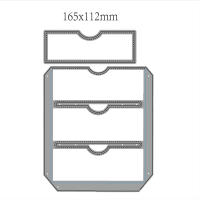 Troqueles de corte de Metal con ranura de sutura, diseño de bolsillo, artesanía, álbum de recortes, grabado, cuchillo, molde, álbum de fotos DIY, tarjeta de papel, nuevo - details 2