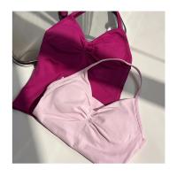 Chaleco deportivo sin costuras para mujer, camiseta sin mangas Sexy para Yoga, Top de Fitness para gimnasio, camisola con tirantes cruzados, sujetador para correr, ropa de Yoga para mujer - details 6