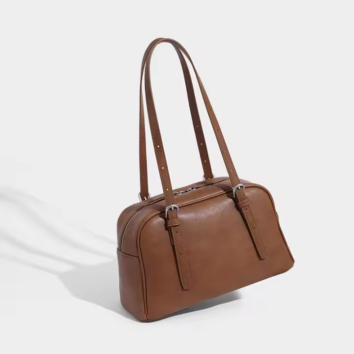 Bolso de bolos retro de gran capacidad para mujer, ambiente premium, casual, versátil, bolso de hombro portátil para viajeros - 1